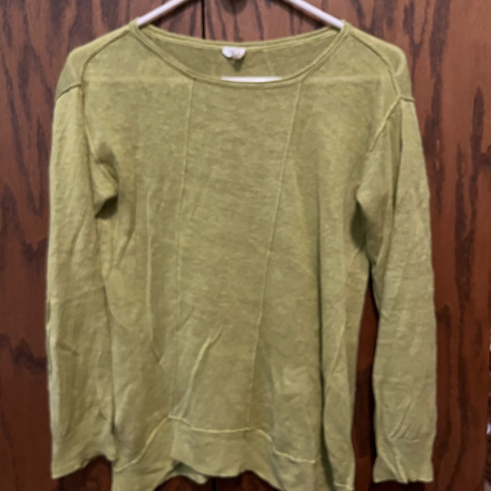 Eileen Fisher Olive Long Sleeve Sweater